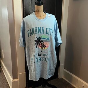 Light Blue Graphic T-Shirt